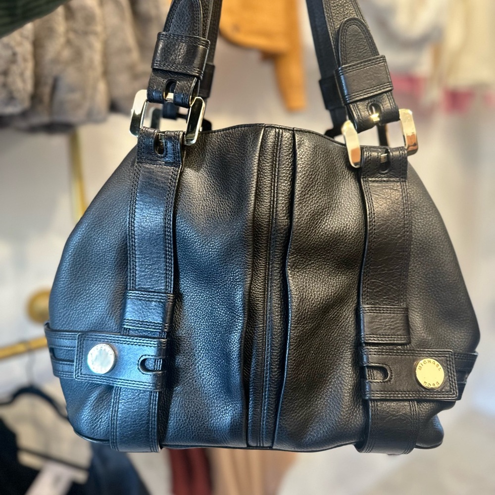Michael Kors Black Leather Shoulder Bag